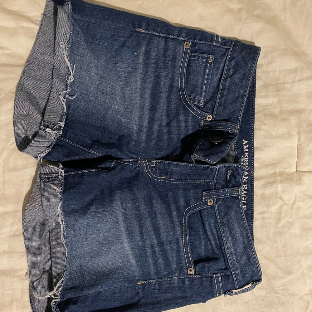 American Eagle low rise cut off denim shorts